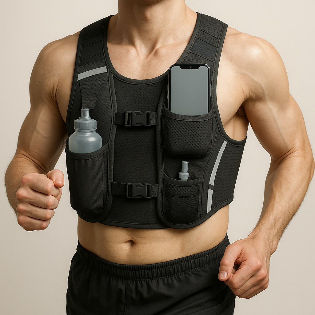 Loop veilig en stijlvol met ons hardloopvest met telefoonhouder