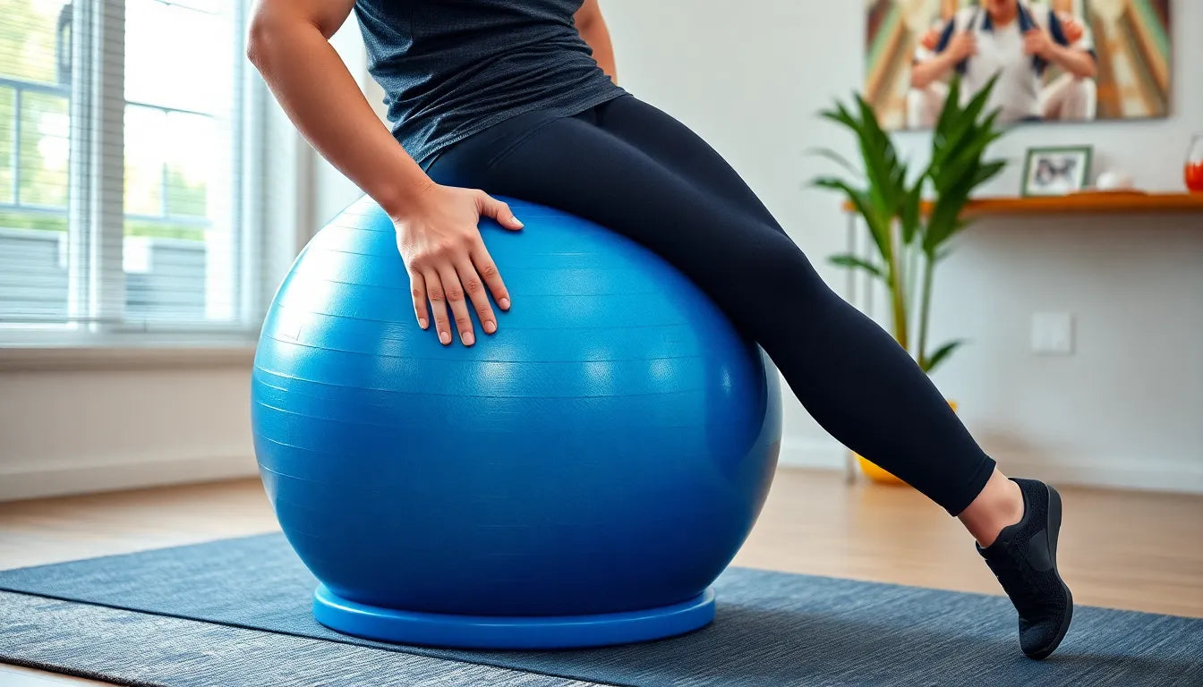 Oefenlezer ontdekt de kracht van bækkenbundsøvelser på bold voor een sterke kern en balans