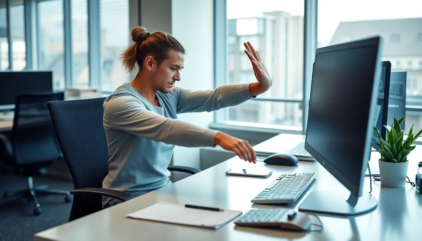 Verlicht kantoorstress: essentiële stretch oefeningen voor de oefenlezer