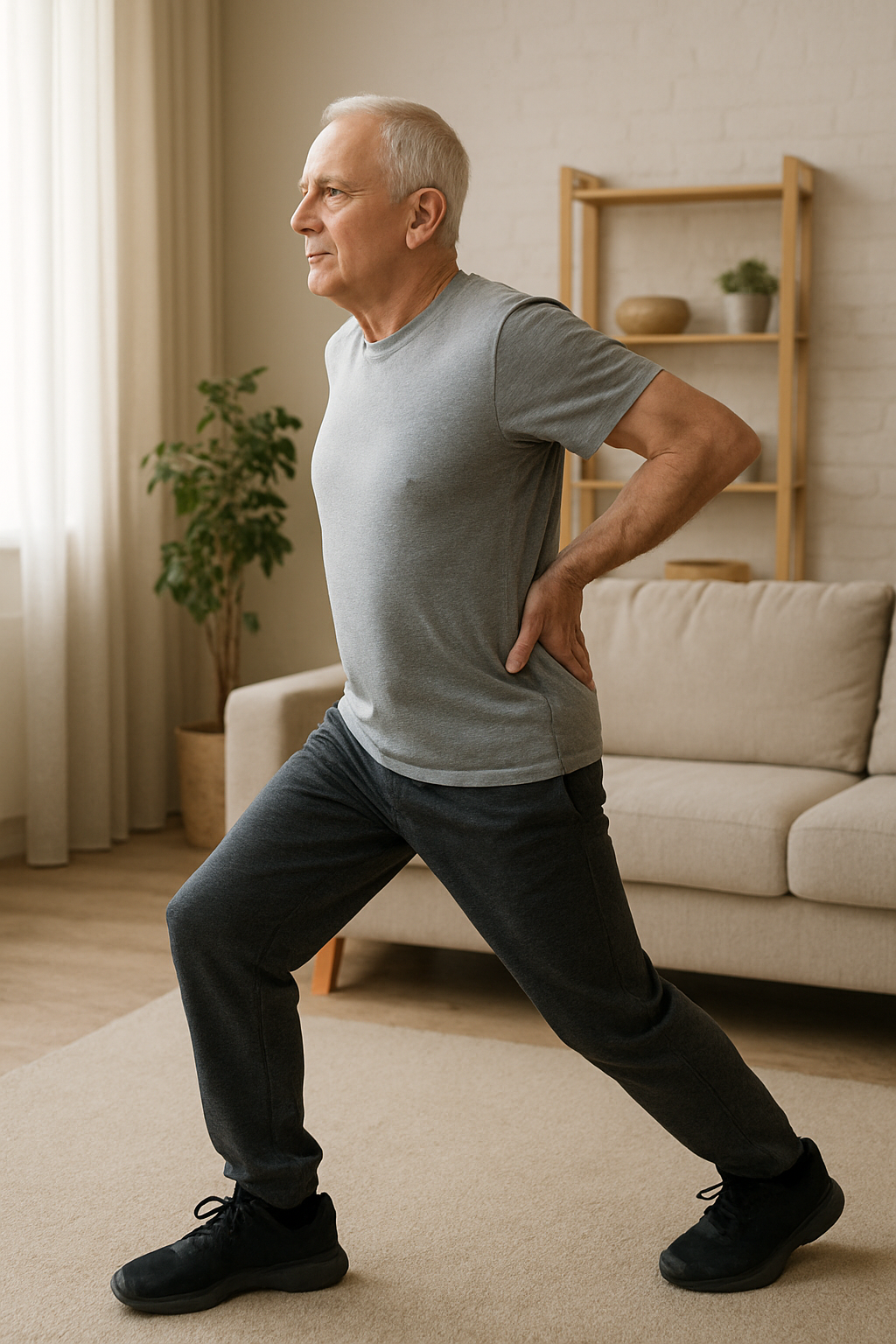 Staande onderrug oefeningen voor de oefenlezer: Versterk je rug zonder te liggen