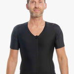 zwart posture shirt met rits voor mannen