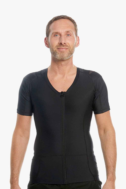 Men's Posture Shirt™ Zipper - Zwart