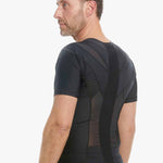 posture shirt zipper heren zwart bureauwerk