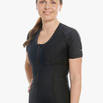 houding correctie shirt met rits vrouwenzwart houdingsshirt met rits voor damen